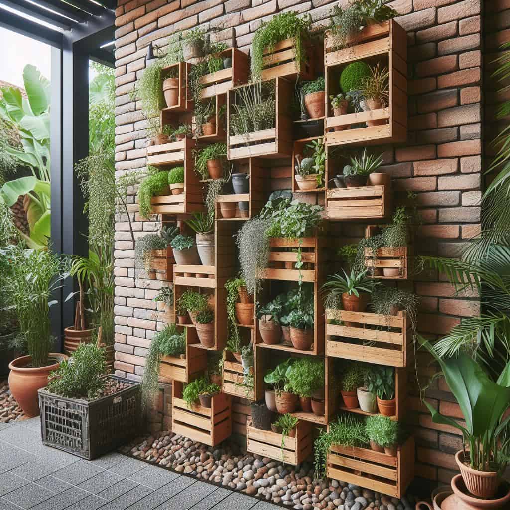 Vertical pots and boxes